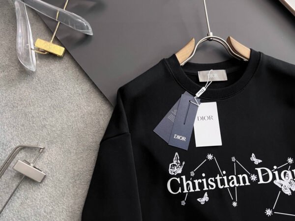 CD Crew Neck Jumper with Graphic Detail - Black