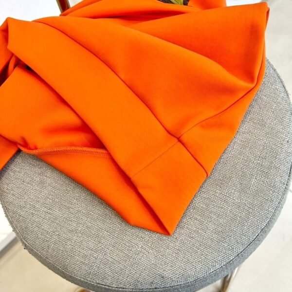 HRMS Crew Neck Jumper with Contrast Patch Detail - Orange