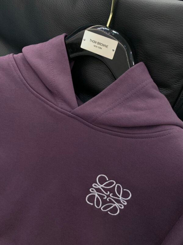 LWE Minimal Embroidered Logo Hoodie - Purple
