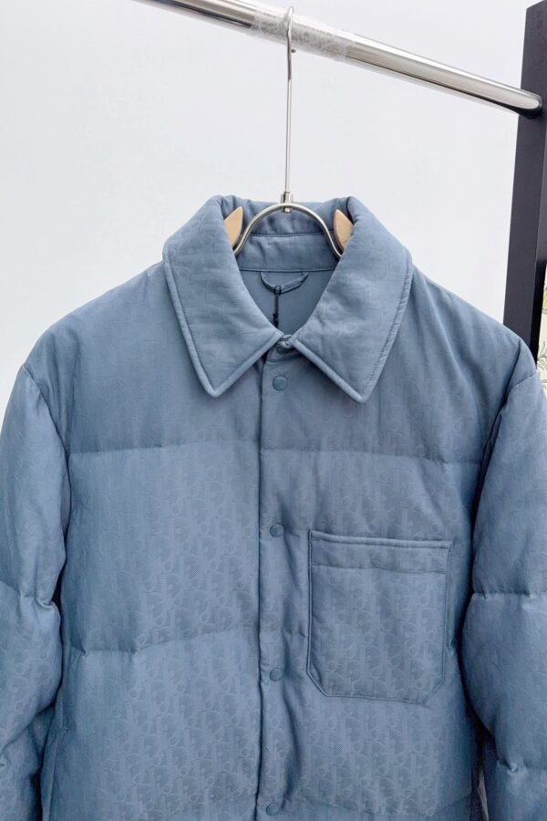 CD Monogram Quilted Jacket - Blue