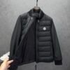 1e288f1b MNCLR Ribbed-Collar Quilted Black Jacket