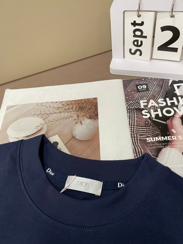 CD Crew Neck Jumper with Embroidered Chest Logo - Navy Blue