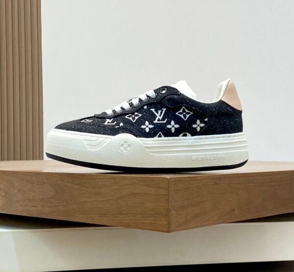 LVE Black Monogram Low-Top Trainers