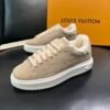 LVE Time-Out Monogram Suede Trainers – Beige