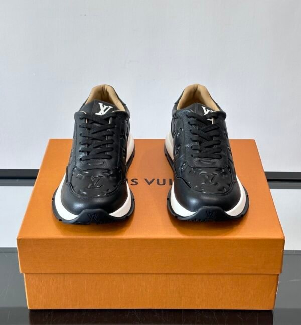 LVE Classic Trainers – Black Monogram Canvas & Black Leather Trim