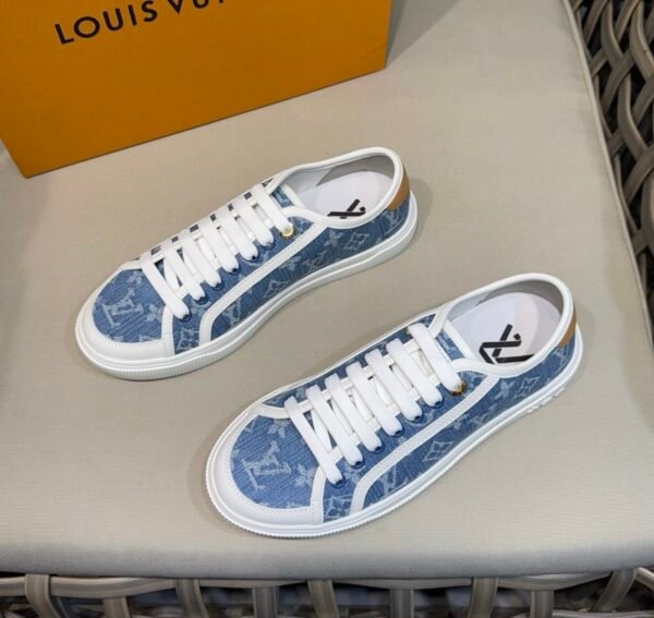 LVE Lagoon Trainers - Blue Monogram Denim Canvas