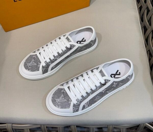 LVE Lagoon Trainers – Grey Monogram Denim Canvas