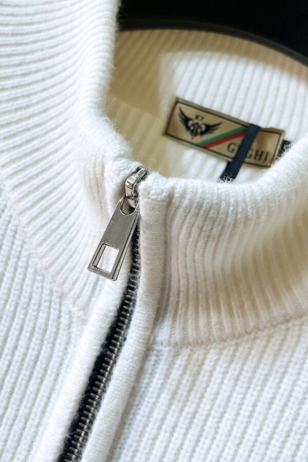 2 BLNCG Paris Sports Icon Zip-Up Knit Jacket - Black/White/Red