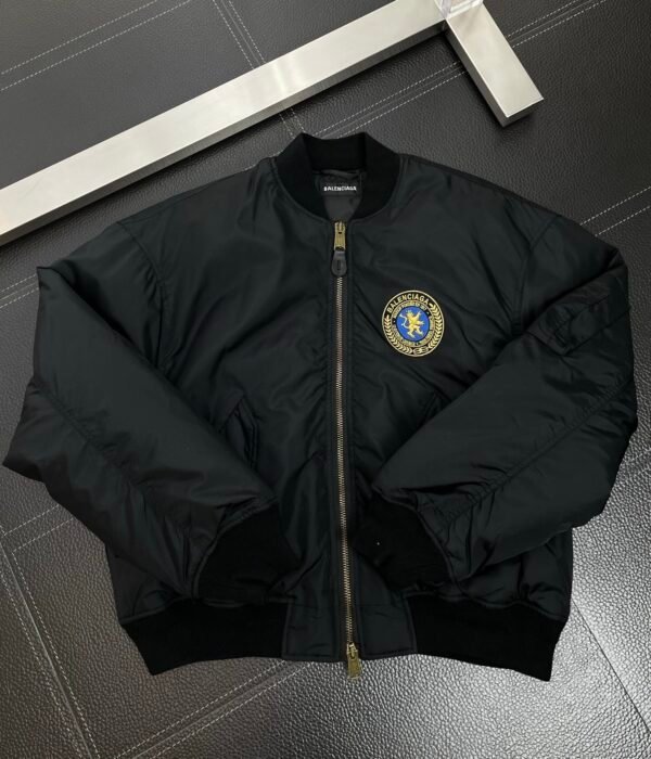 BLNCG Emblem Patch Bomber Jacket – Black