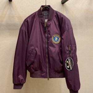 BLNCG Emblem Patch Bomber Jacket – Purple