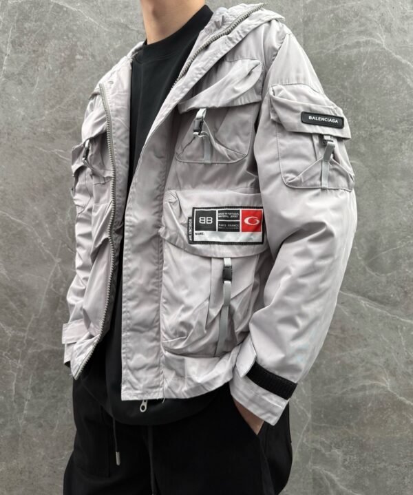 BLNCG Utility Multi-Pocket Jacket – Light Grey