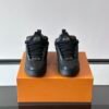 LVE Skate Grained Leather Trainer - Black
