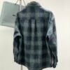 BLNCG Checkered Pattern Flannel Shirt Jacket - Blue Plaid