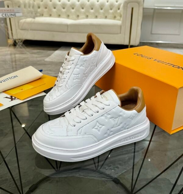 LVE White Brown Monogram Low Trainers