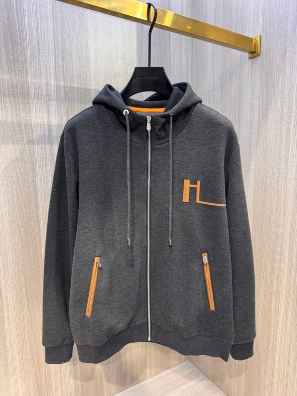 HRMS Zip-Through Hooded Jumper With Logo Detail