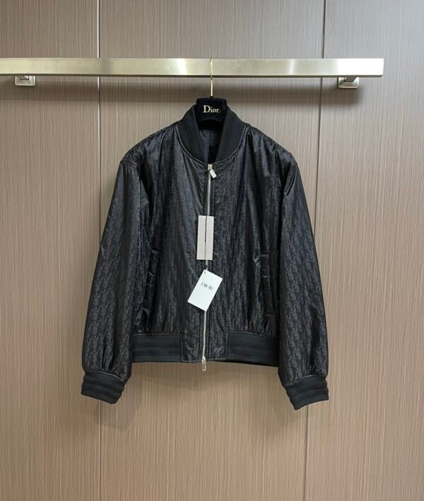 CD Monogram Zip-Up Jacket - Black