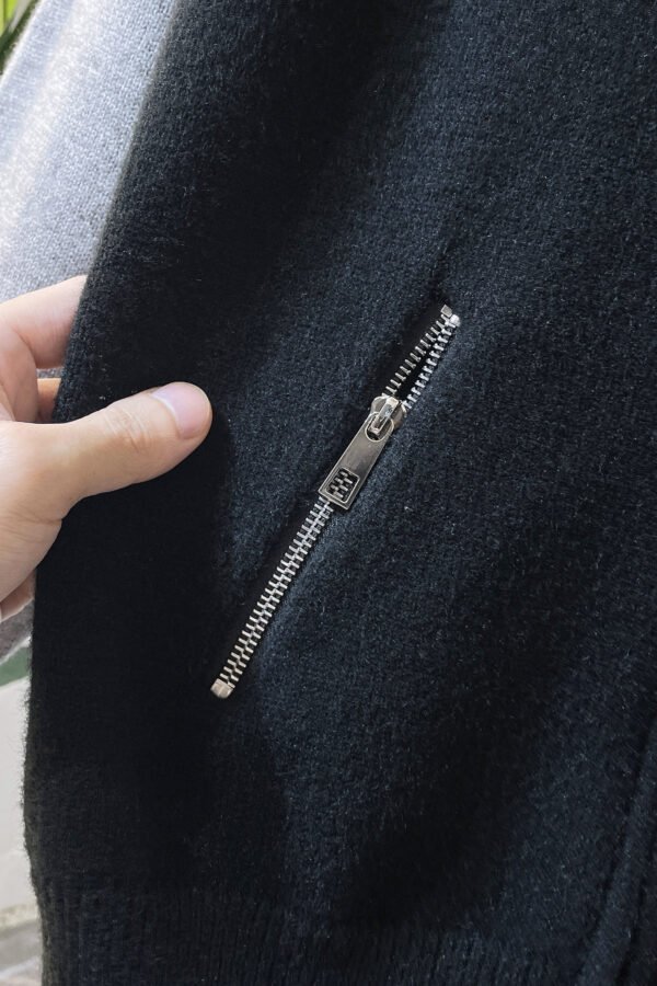 GCCI Zip-UP Knit Jacket with Embroidered Logo