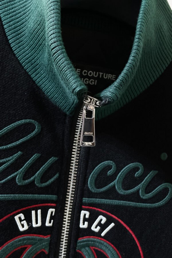 GCCI Contrast Stripe Zip Jacket - Black
