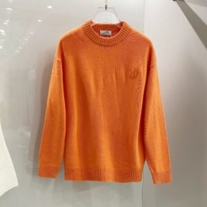 240a496d HRMS Knit Jumper with Embroidered Logo Detail - Orange