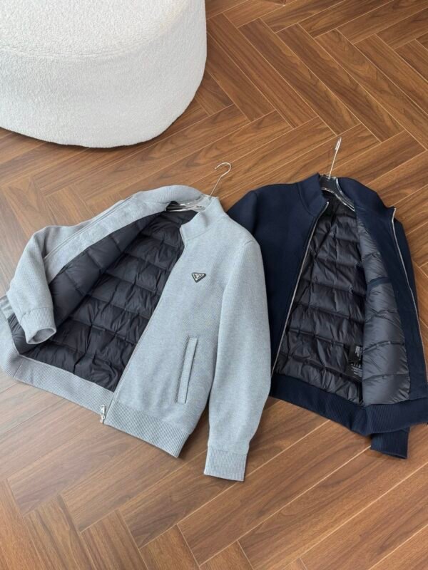 PRDA Knitted Zip-Up Jacket with Logo Detail