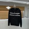 2522c297 GCCI Stripe Zip-Up Hooded Jumper