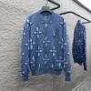 LVE All-Over Pattern Knit Jumper – Blue