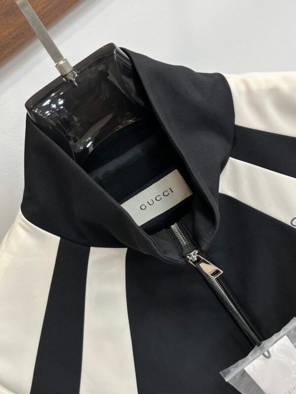 GCCI Zip-Up Jacket with Contrast Panel - Black