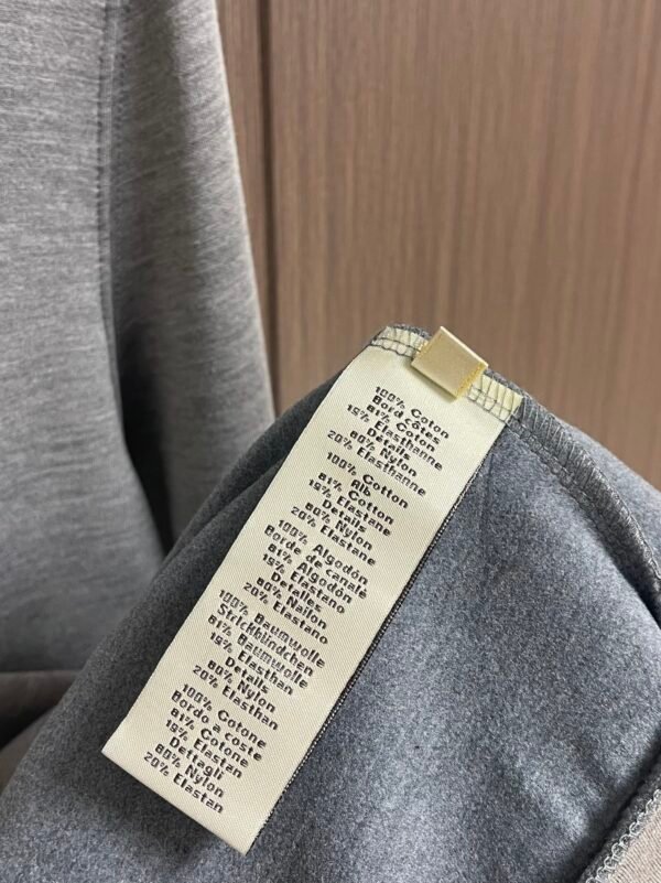 HRMS Ribbed Crew Neck Jumper with Contrast Trim - Grey