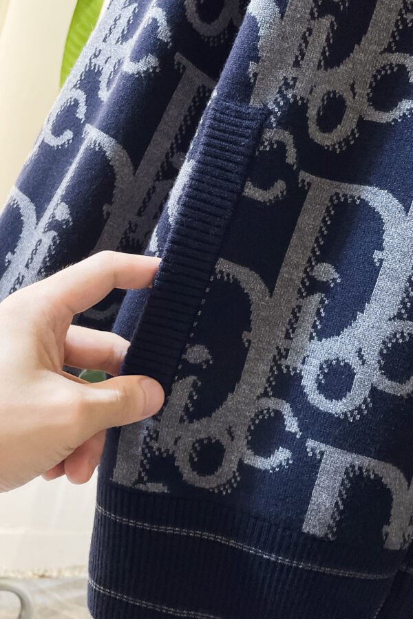 CD All-Over Monogram Zip Jacket - Navy & Grey