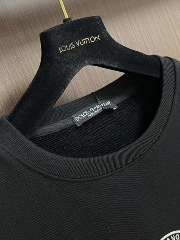 DG Logo Print Crew Neck Jumper - Black