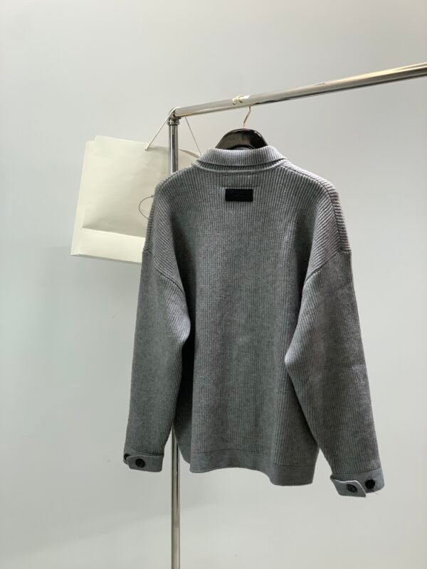 PRDA Button-Front knit Jacket - Grey
