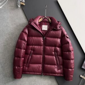 MNCLR Hooded Puffer Jacket - Burgundy