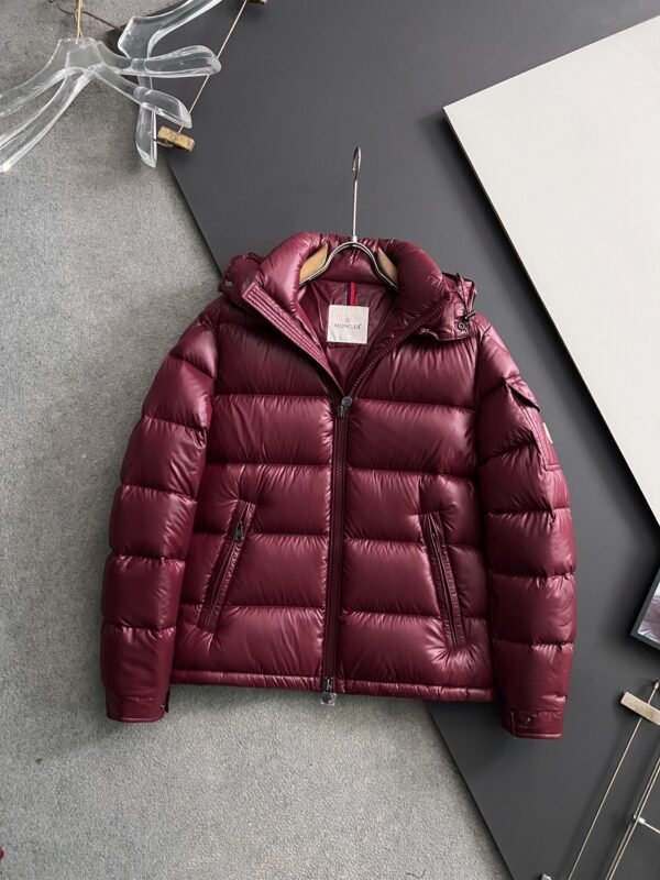 MNCLR Hooded Puffer Jacket - Burgundy