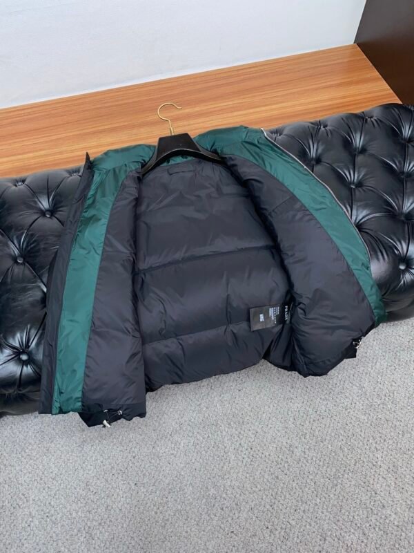 PRDA Puffer Jacket with Logo Patch - Black