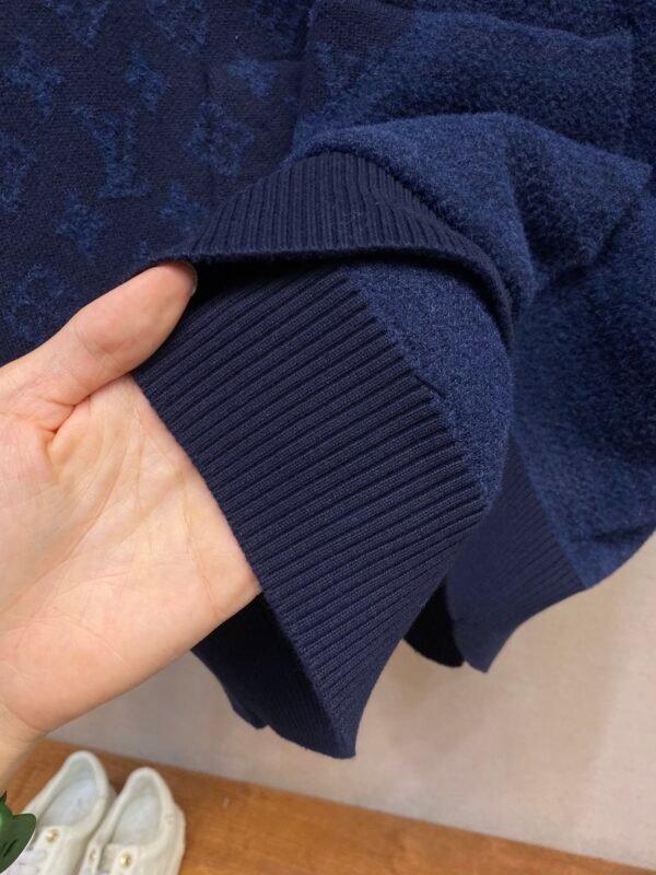 LVE Patterned Panel Hoodie – Navy