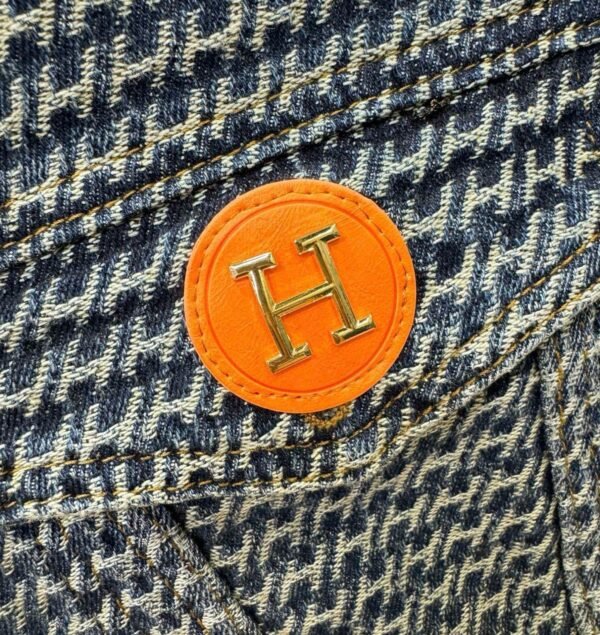 HRMS Button-Front Jacket with Logo Patch - Grey