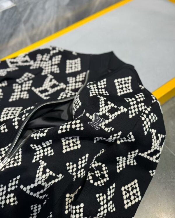 LVE Monogram-Style Zip Jacket – Black