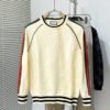 GCCI Monogram Crew Neck Jumper with Stripe Detail