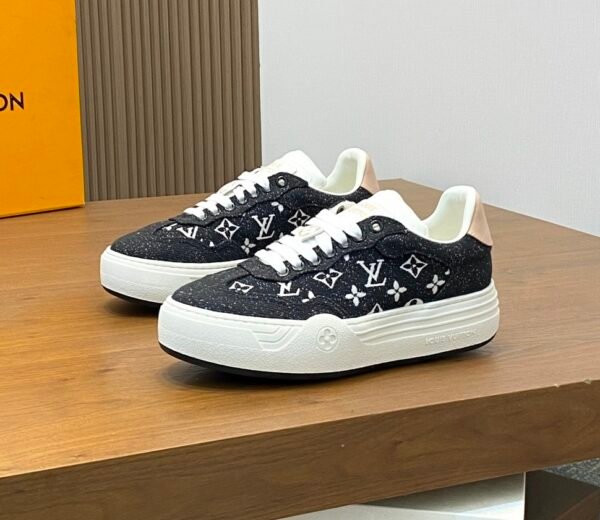 LVE Black Monogram Low-Top Trainers
