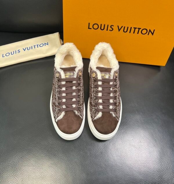 LVE Time-Out Monogram Suede Trainers - Brown