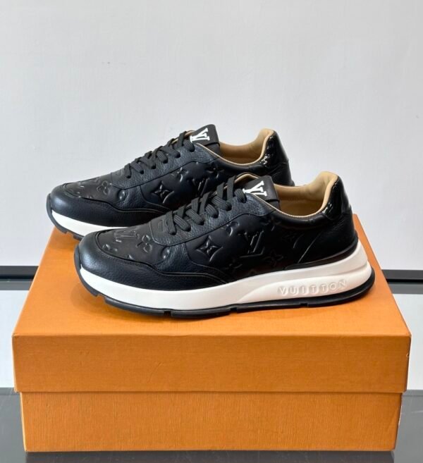 LVE Classic Trainers – Black Monogram Canvas & Black Leather Trim