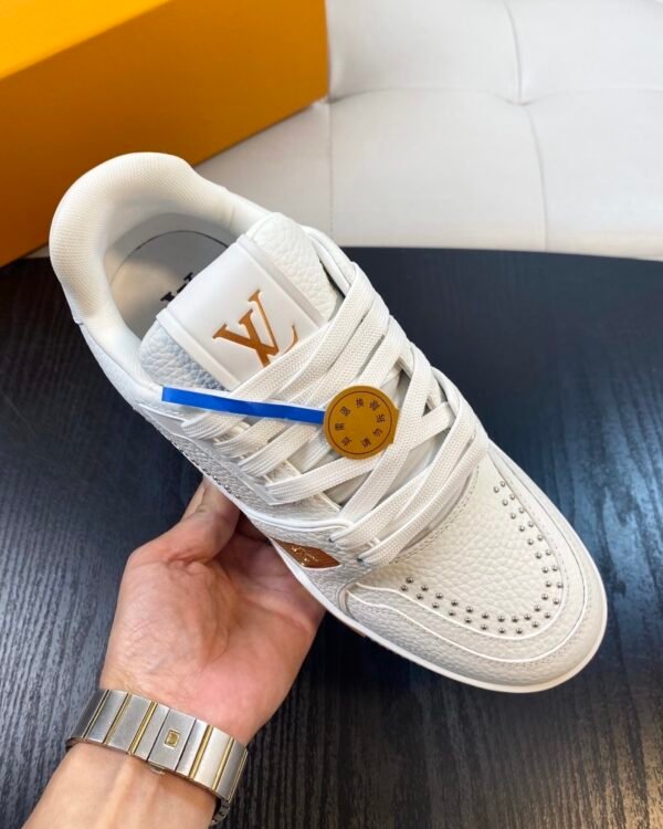 LVE Trainer Sneaker - White Orange Rubber Gum Sole