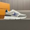 LVE White & Blue Low-Top Trainers