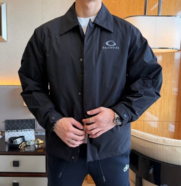 BLNCG Black Nylon Coach Jacket