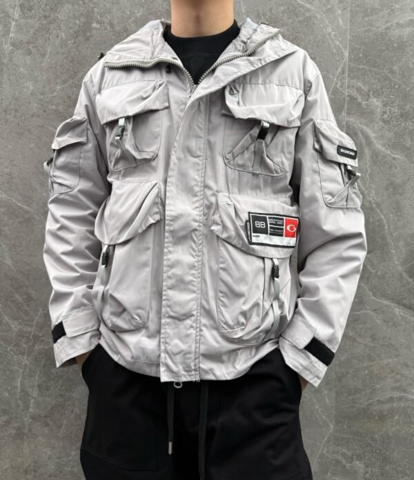 BLNCG Utility Multi-Pocket Jacket – Light Grey