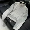 BLNCG Zip-Up Windbreaker Jacket - White Grey
