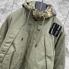BLNCG Hooded Zip-Up Two-Layer Bomber Jacket - Olive Green
