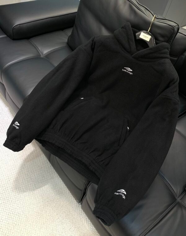 BLNCG Ski 3B Embroidered Logo Fleece Hoodie - Black