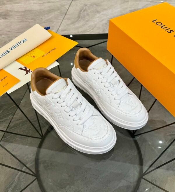 LVE White Brown Monogram Low Trainers