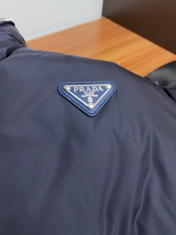 PRDA Puffer Jacket with Logo Patch - Navy Blue